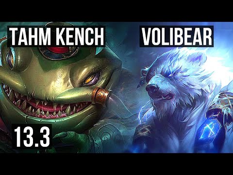 TAHM KENCH vs VOLIBEAR (TOP) | 1.7M mastery, 700+ games, 4/1/4 | KR Diamond | 13.3