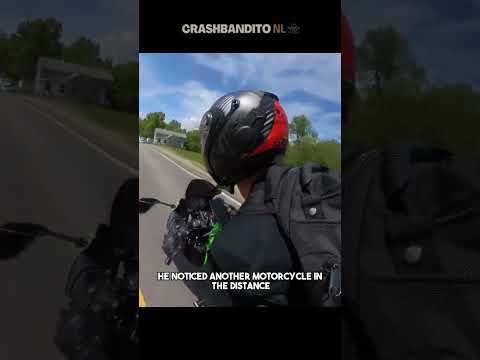 Motorcyclist Films His Own Crash with Car! 🤯