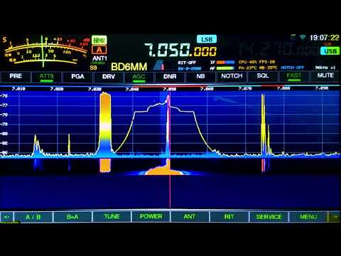WOLF DDC/DUC ALL MODE TRANSCEIVER QSO VIDEO,7050KHz BG3XX AND 7060KHz BD3NNP,nice QSO!