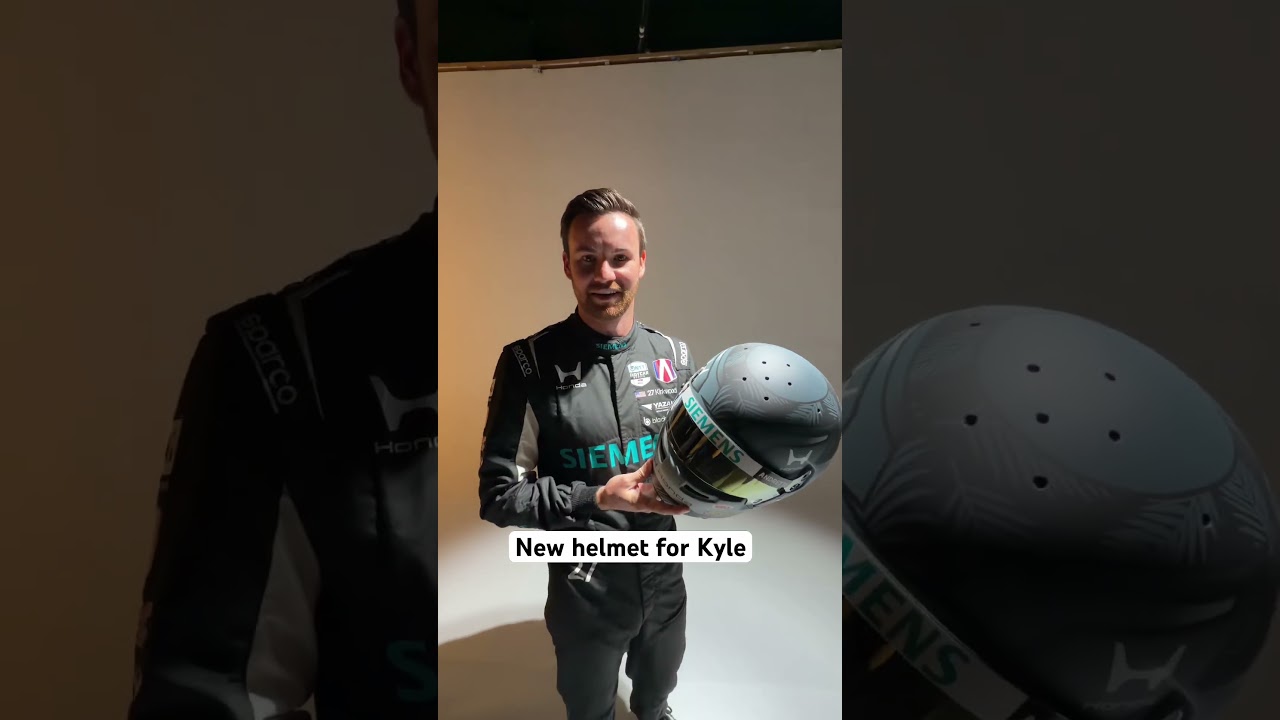 Click to watch the video “Thoughts on Kyle’s new helmet? #andretti #indycar”