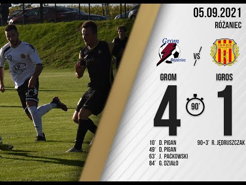 Skrót meczu Grom Różaniec - Igros Krasnobród 4:1 (05.09.2021)