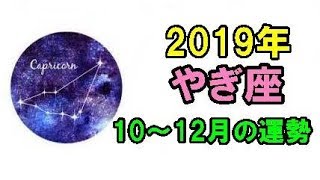 2019年 やぎ座 10～12月の運勢【長いスパンで物事を見られ、適度な息抜きができる】