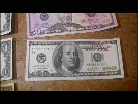 1, 20, 50, 100 Dollar Banknoten der USA | Mister Chicken