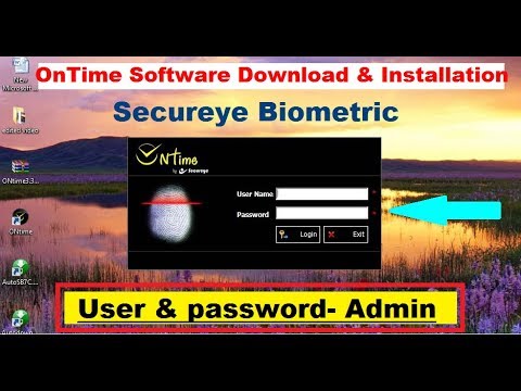 How to Download and Install Ontime Software Secureye biometric Machine