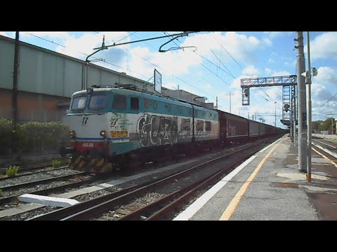 E655.245 sul MRS 55307 Bologna Interporto - Maddaloni Marcianise, in partenza da Pomezia