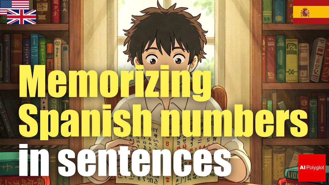 Memorizing Spanish numbers in sentences | Passive listening | L2Language | with hiragana