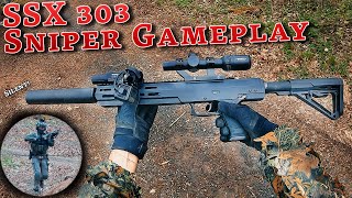 Novritsch SSX303 Silent SNIPER Gameplay !!! 1vs1 on closed Airsoft Gamefield
