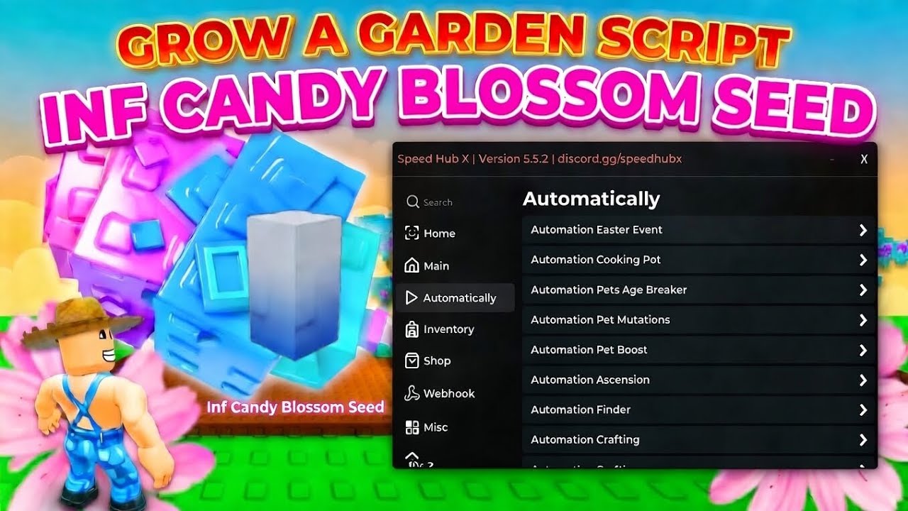 Grow a Garden Script - INF Candy Blossom Seed + Full Auto Easter Event! (Speed Hub X)