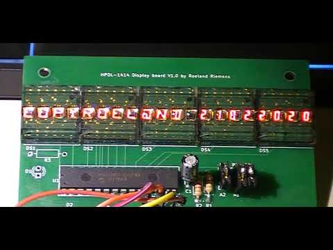 HPDL 1414 Display board V1.0 by Roeland Riemens