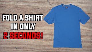 How To Fold A Shirt In 2 SECONDS 🤯