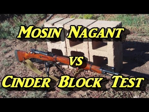 Mosin Nagant 91/30 7.62x54R FMJ VS Cinder Blocks Part 1