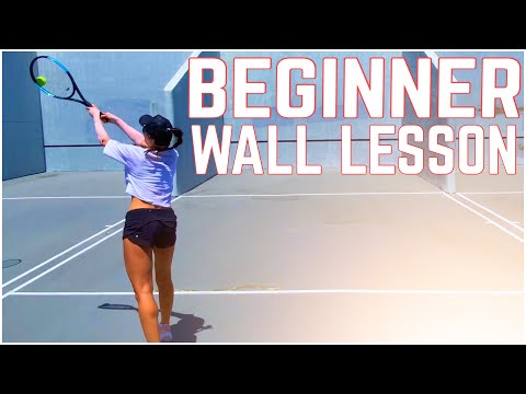 Beginner Tennis Wall Lesson | Forehand, Backhand & Volleys thumbnail