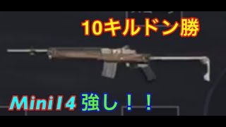 PUBGmobileでMini14を使って１０キルドン勝！！