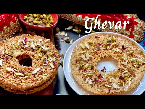Ghevar Recipe | Perfect Rajasthani Ghevar Without Mold | Halwai Style Ghevar