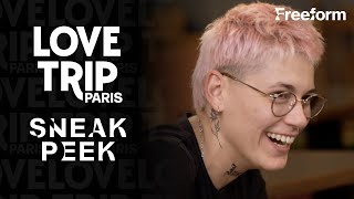Love Trip: Paris Season 1, Episode 6 | Sneak Peek: Caroline and Margot's Cat Café Date | Freeform video