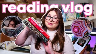 READING VLOG | reading The Thursday Murder Club, a book haul, crocheting, DNF'ing a popular release🔪