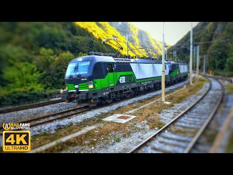 Rail traffic in Slovenia - first week of october 2020 [4K]
