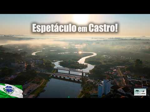 Amanhecer Mágico na Cidade de Castro PR | Drone Revela Cenário Incrível! 🚁