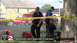 Fire in Rome shuts down Erie Boulevard