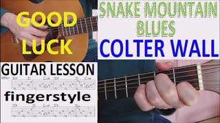 SNAKE MOUNTAIN BLUES - COLTER WALL fingerstyle GUITAR LESSON