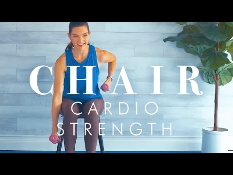 Chair Workout for Seniors & Beginners // Cardio + Strength + Stretch, Osteoporosis Friendly!