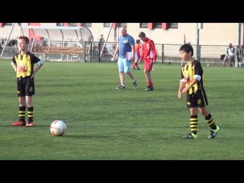 27 augustus 2016 RKDEO JO11-4 - Wilhelmus JO11-3 Warming up Sam Snoeijer