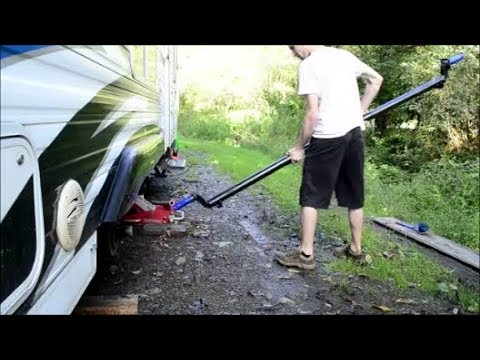(VLOG) - NEW trailer axle for my camper - 3500lb 4" drop - installing brakes, bearings, hubs