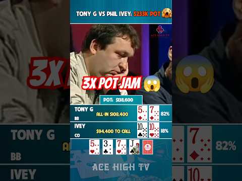 Classical Clash Tony G VS Phil Ivey 💥 #poker #highstakespoker