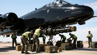 Technicians and Crew Prepare A 10 Warthog for Takeoff