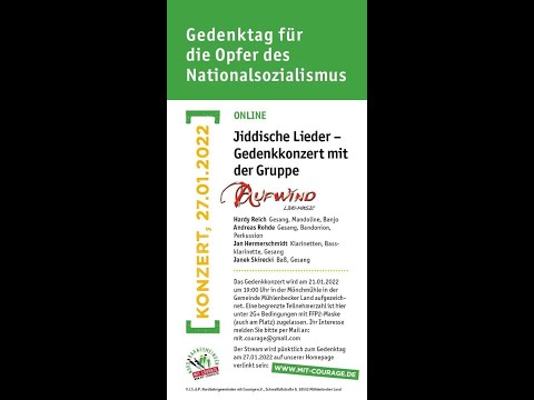 Konzert am 27.01.2022 mit der Gruppe Aufwind zum Gedenktag für die Opfer des Nationalsozialismus