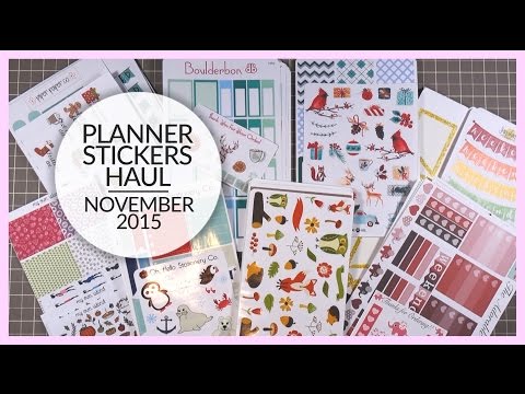 Planner Stickers Haul | November 2015 Video