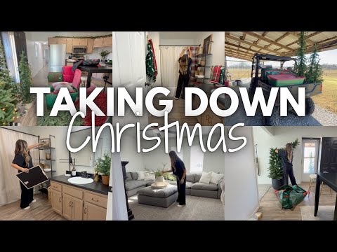 CHRISTMAS DECOR TAKEDOWN 2025 | TIPS + TOOLS FOR STORING CHRISTMAS DECOR | CHRISTMAS ORGANIZING 2025