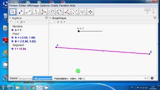 Partager un segment en parties égales sur geogebra