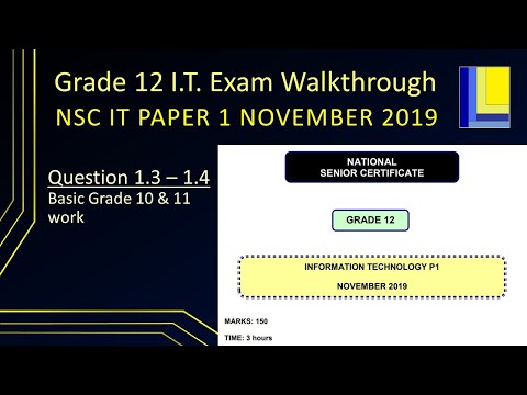 Information Technology Grade 12 Paper 1 November 2019 Q1.3 and Q1.4