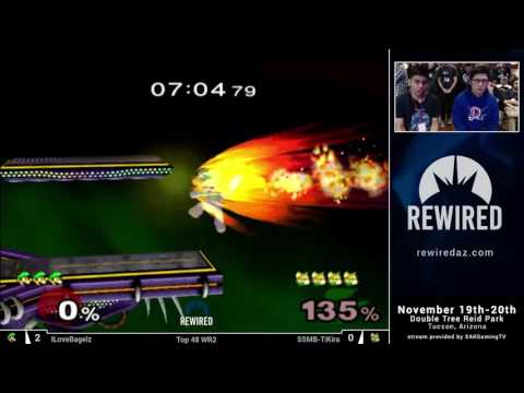 Rewired 2016 Melee Singles Top 48 WR2 - ILoveBagelz (Luigi) vs SSBM-T|Kira (Fox)