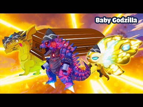 Baby Mothra vs  Mecha Godzilla, King Ghidorah, Rodan || Coffin Dance Song Meme Cover