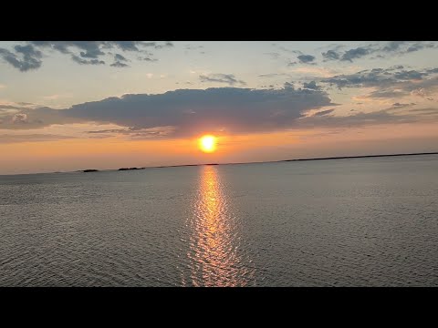 Stunning sunset at the beach of Oulu Finland