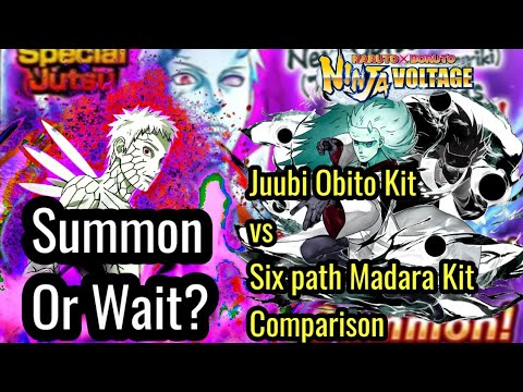 Jubbito Obito Vs Six Path Madara Kit Comparison | Naruto X Boruto Ninja Voltage