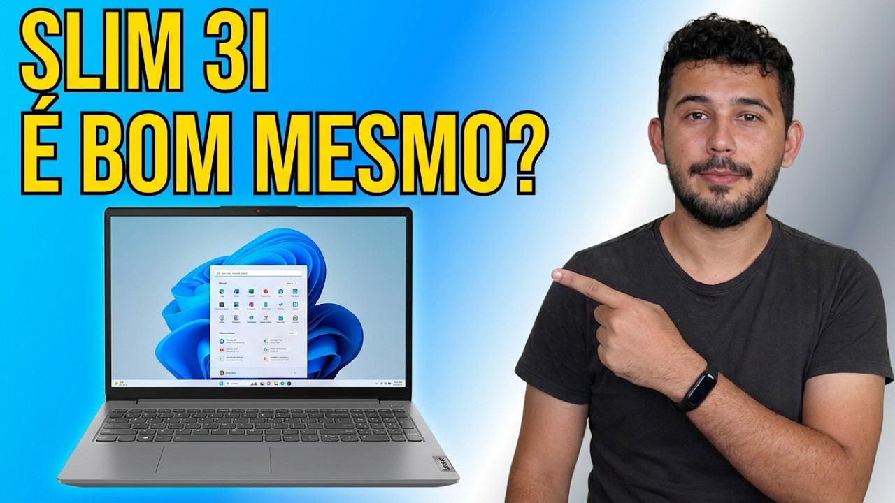 Miniatura da avaliação em vídeo de Notebook Lenovo IdeaPad Slim 3 15IRH10 Intel Core i7-13620H 8GB SSD 512GB 15.3"