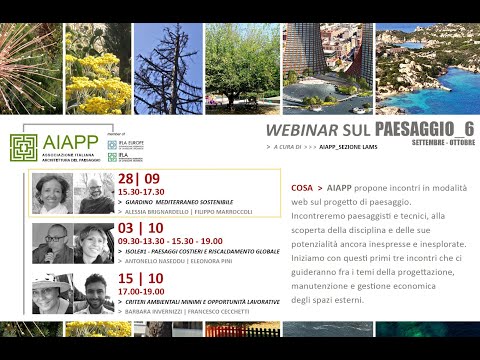, title : 'Giardino Mediterraneo Sostenibile | AIAPP LAMS'
