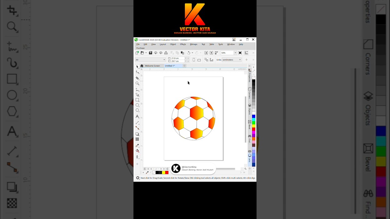 How to Create an Epic Gradient Soccer Ball in CorelDRAW #logo #coreldrawtutorial #logodesign