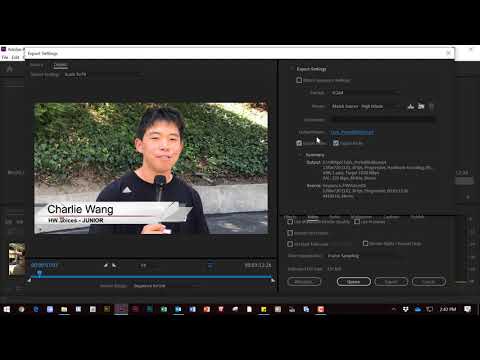 TASH TUTORIAL: Premiere Pro - Export Media