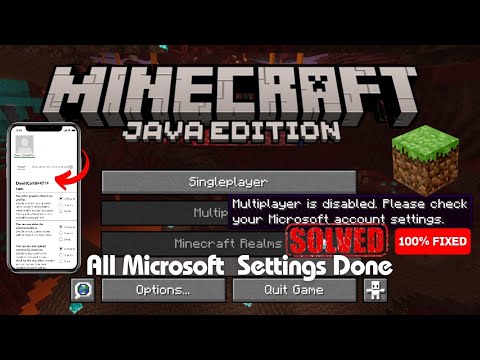 Pak iOS Tech - How to fix Minecraft Multiplayer Not Working Java|Multiplayer is disable please check your microsoft