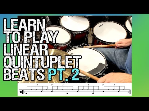 Quick Drum Lesson: Intro To Linear Quintuplet Shuffles Pt  2