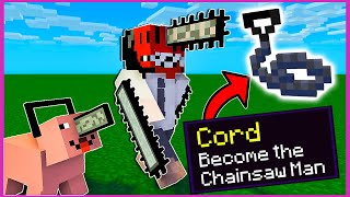 Noob programmer codes Chainsaw Man in Minecraft