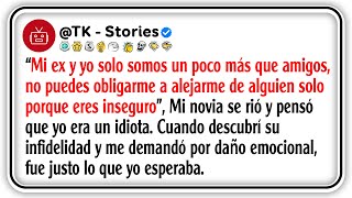“Mi ex y yo solo somos un poco más que amigos, no puedes obligarme a alejarme de alguien solo...