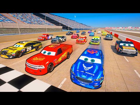 Race Crazy Cars Twin Ring Motegi Truck Skin McQueen VS NASCAR Series Trucks and Friends