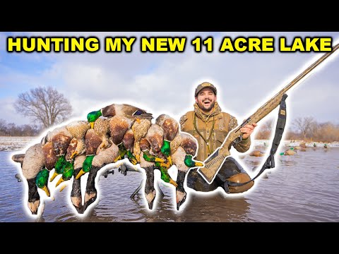 I Built an 11 ACRE LAKE then went DUCK Hunting on It!!! (Limited Out)