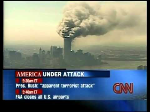 CNN 9/11 LIVE  TV Coverage 12:30  P.M - 12:45 P.M