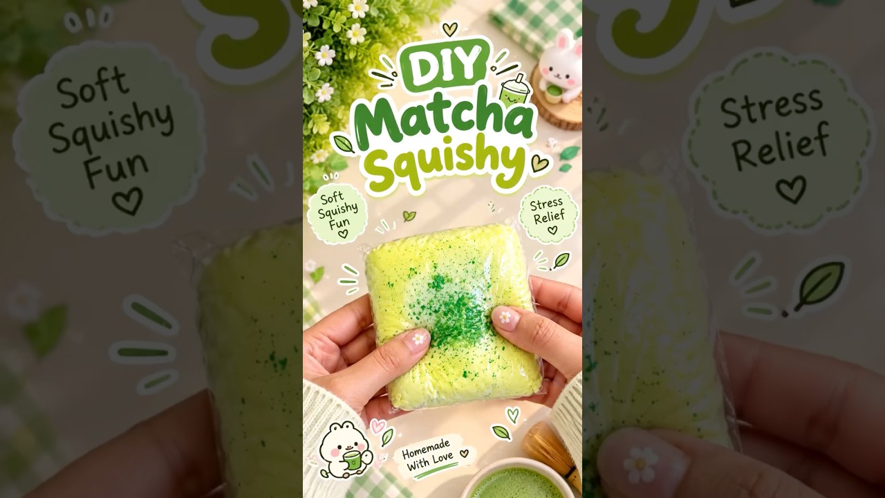 🎀✨DIY Matcha Squishy 🍵✨|It’s me Hana|Cute & Satisfying Handmade Craft|#shorts